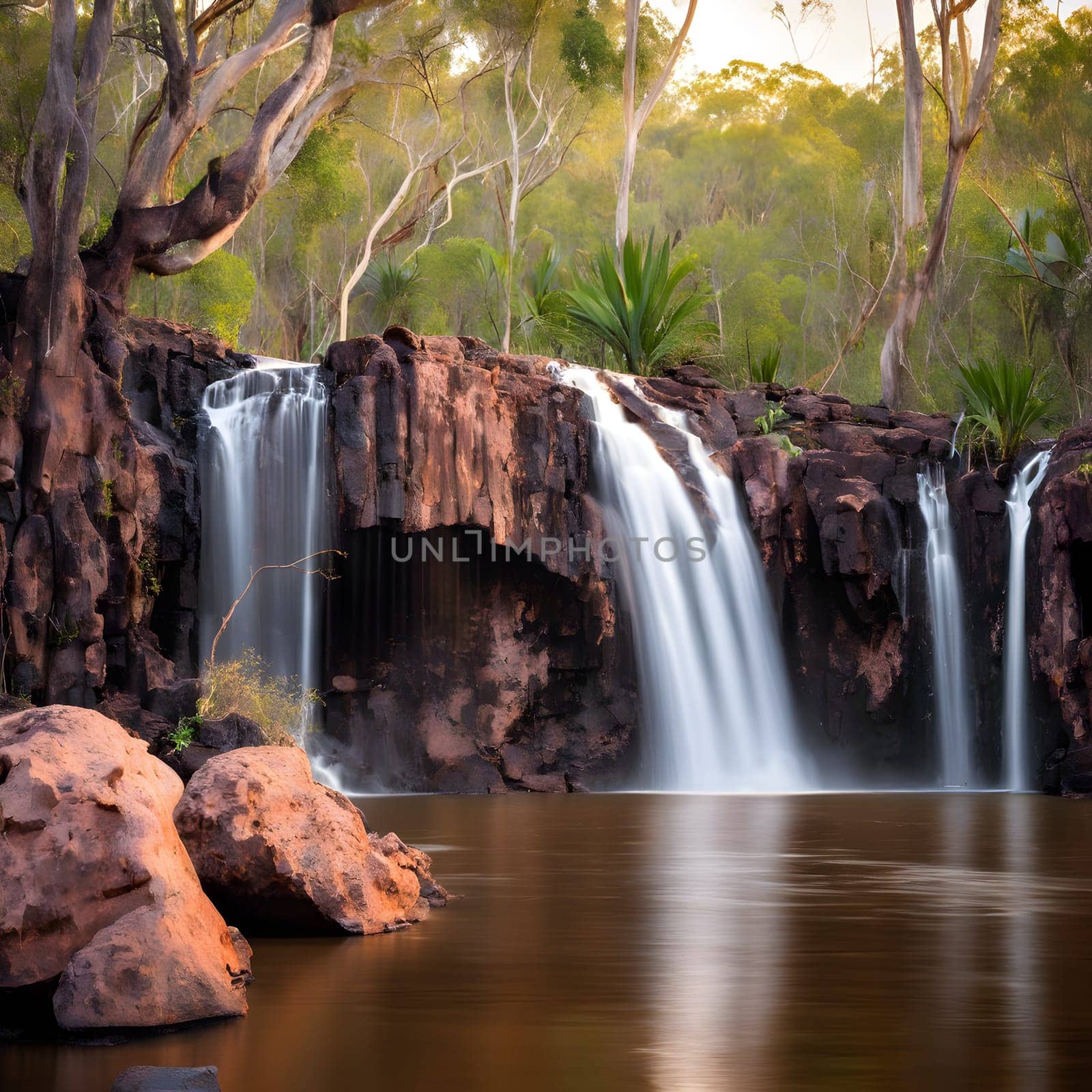 Serenity in Gold: Waterfalls of Litchfield National Park