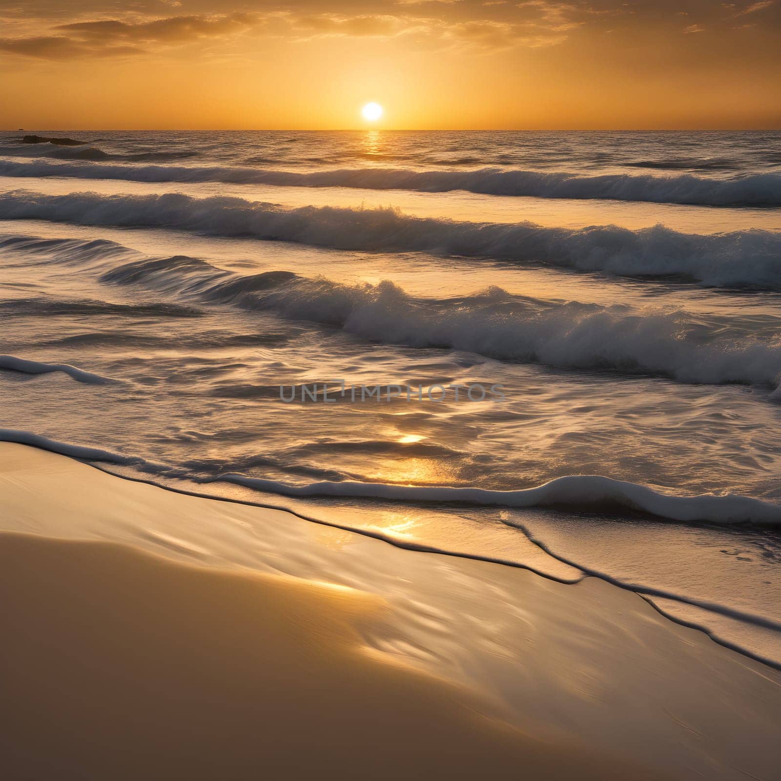 Sunkissed Waves: A Beach Sunset Experience
