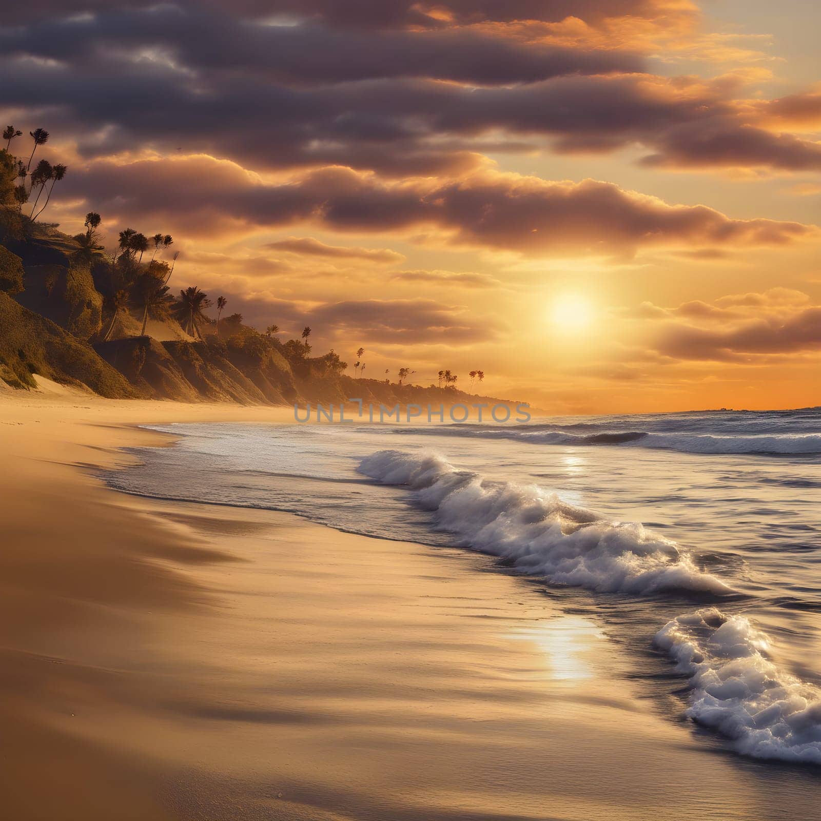 Ocean Embrace: Capturing the Magic of Sunset on the Beach
