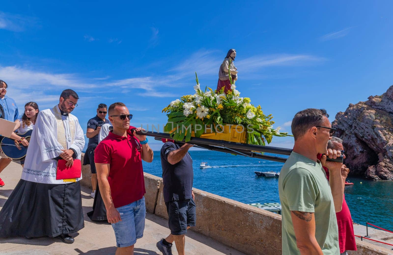 Berlenga island, Portugal: June 22, 2024: Festival in Honor of Saint John the Baptist, in Berlenga island, Peniche. Portugal