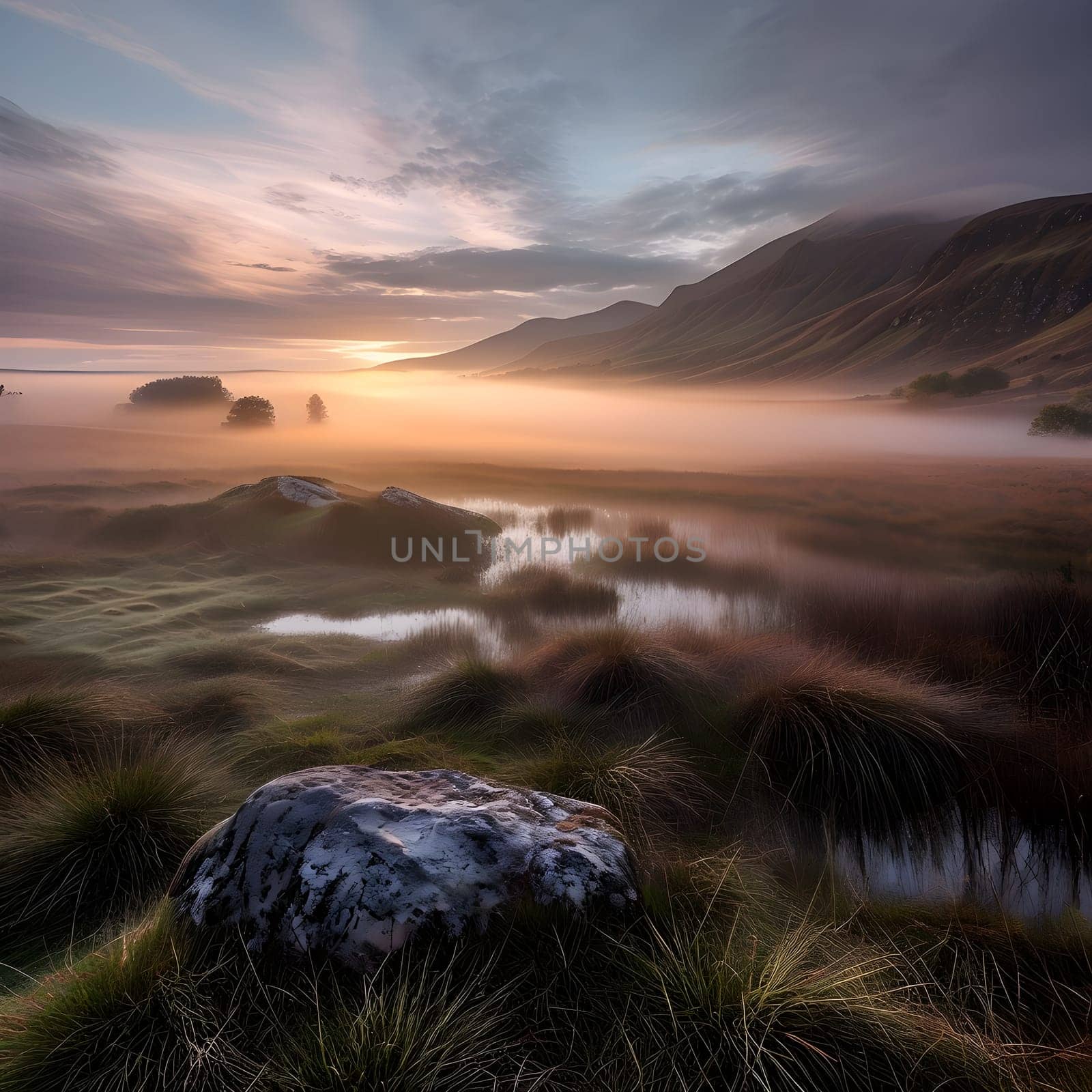 Serenity in the Mist: A Highland Dawn