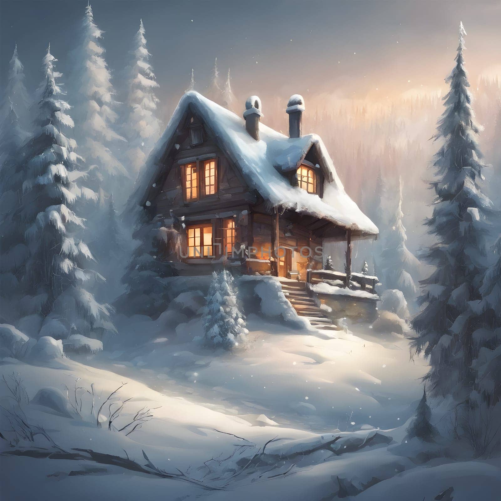 Silent Snowfall: Serenity in the Woods
