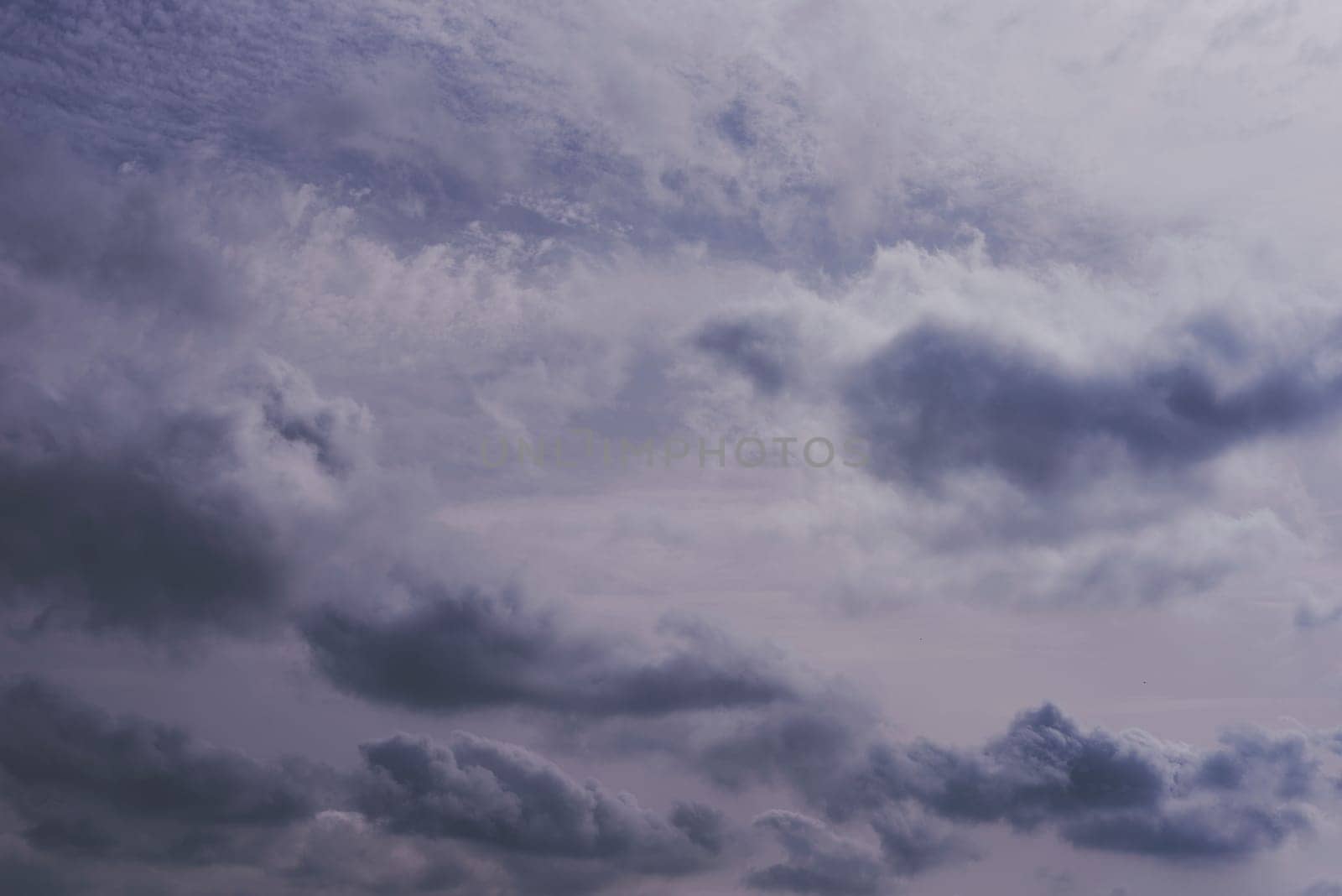 Blue sky full of white clouds, bright blue sky