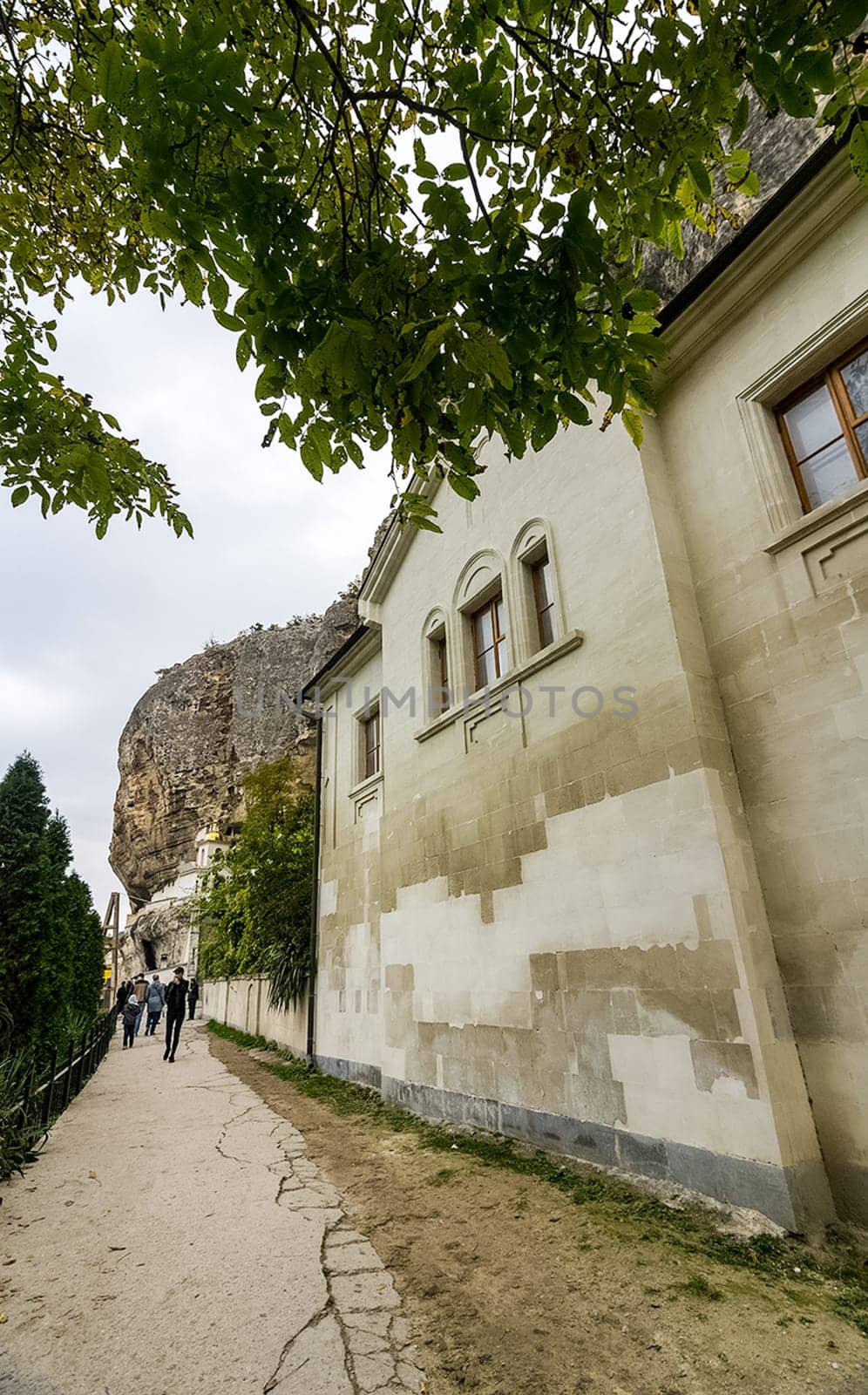 The architecture of the old streets in Sevastopol. Old houses.
