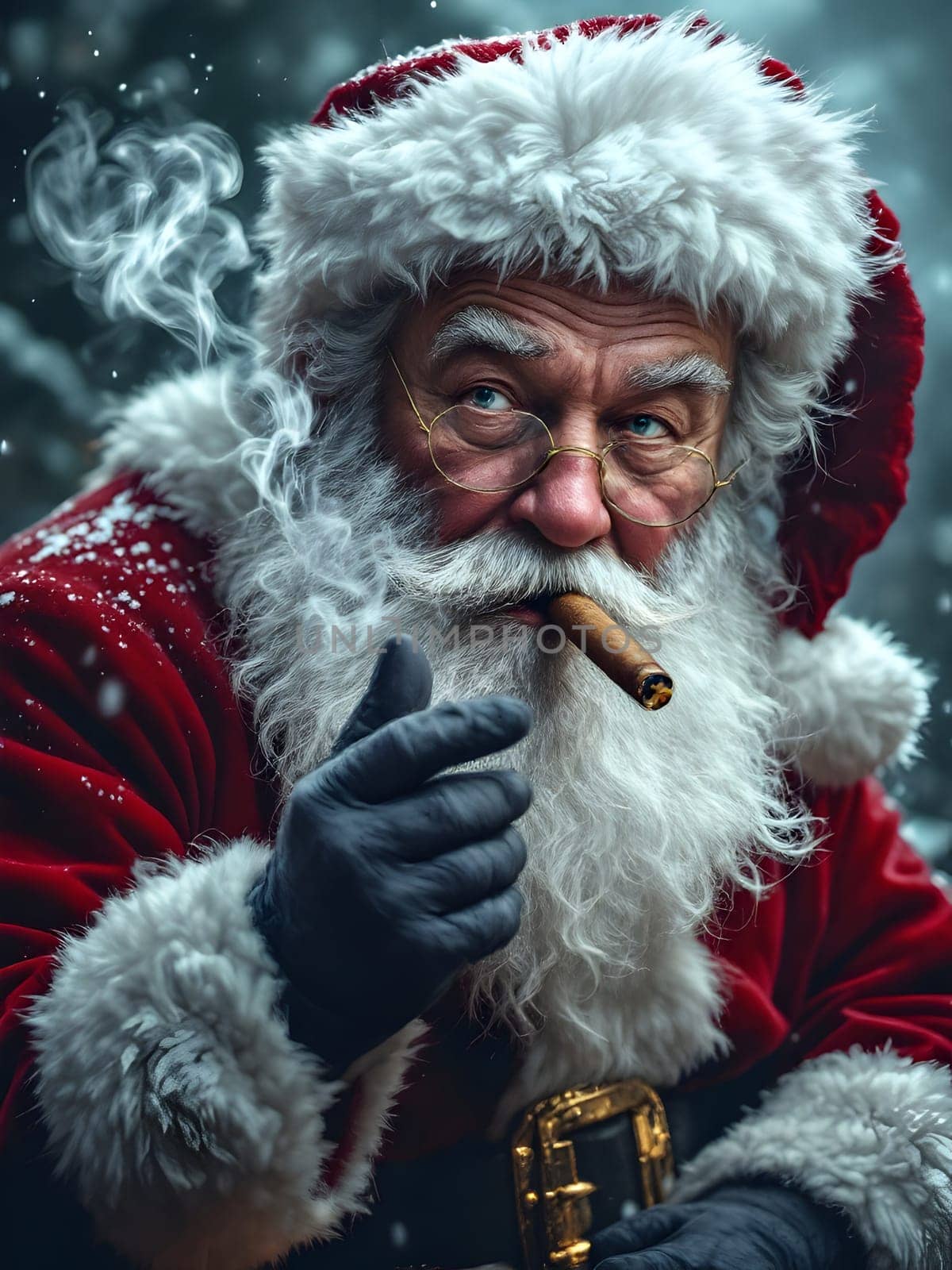 Portrait of the funny Santa
