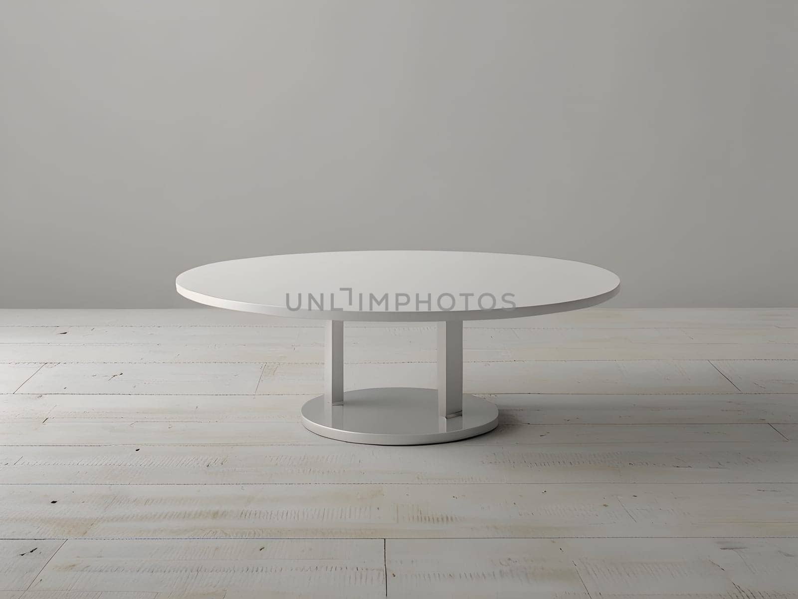 Table closeup on plain background