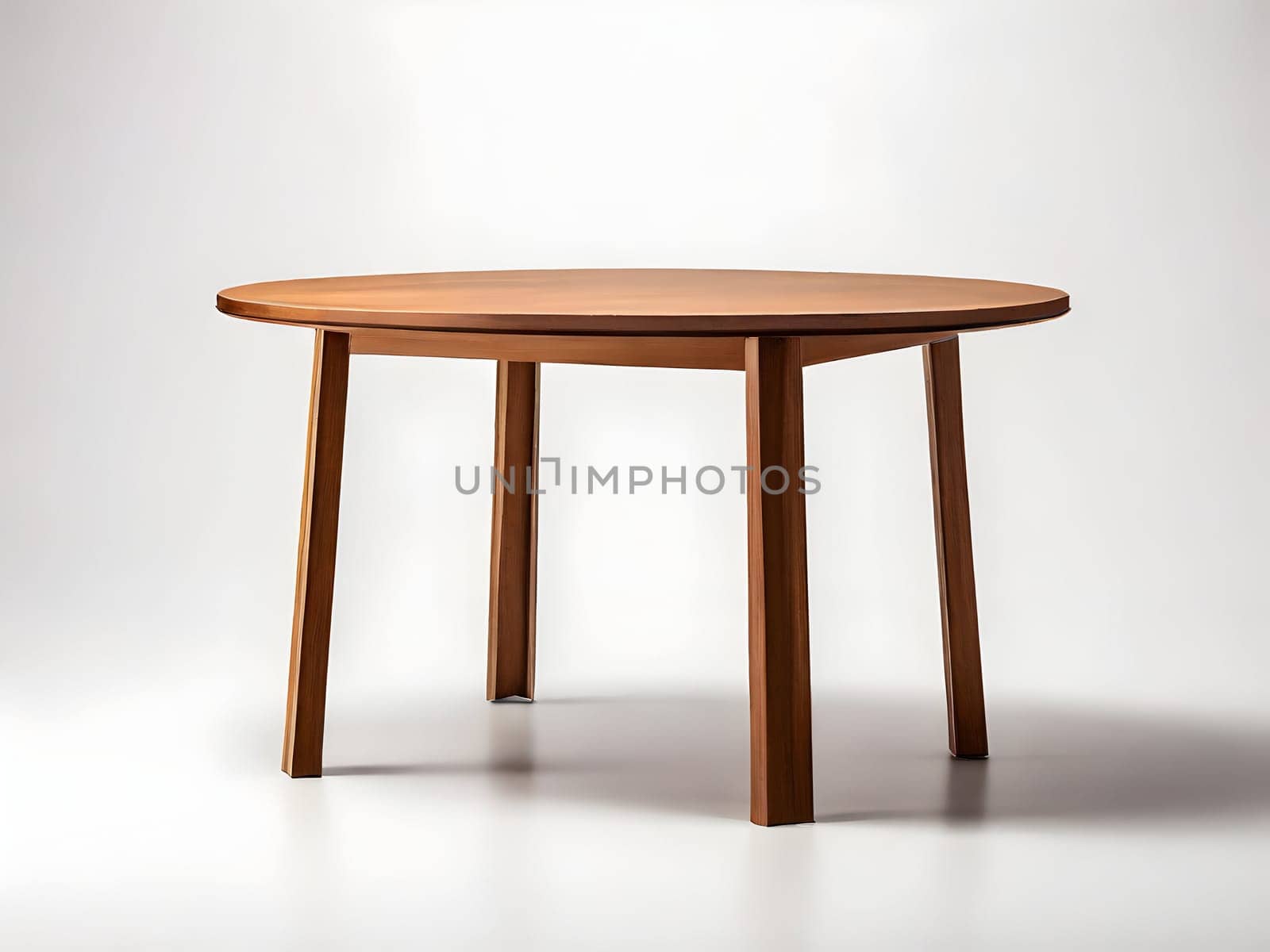 Table closeup on plain background