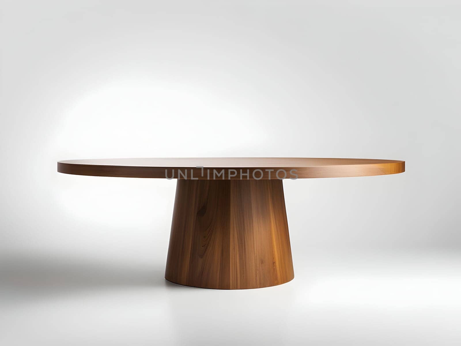 Table closeup on plain background