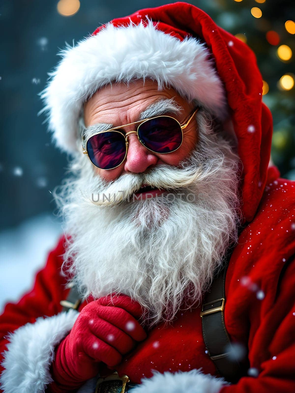 Portrait of the funny Santa