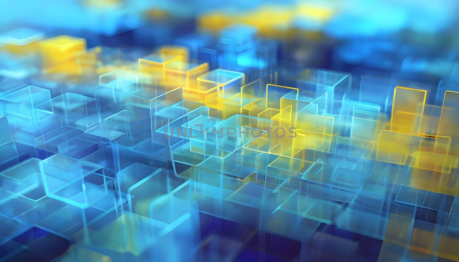 layers of translucent squares moving in a synchronized flow, resembling dynamic data visualization, AI generated