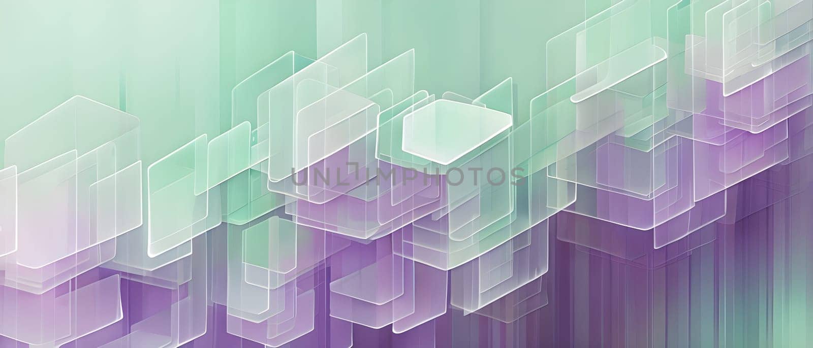 layers of translucent squares moving in a synchronized flow, resembling dynamic data visualization, AI generated