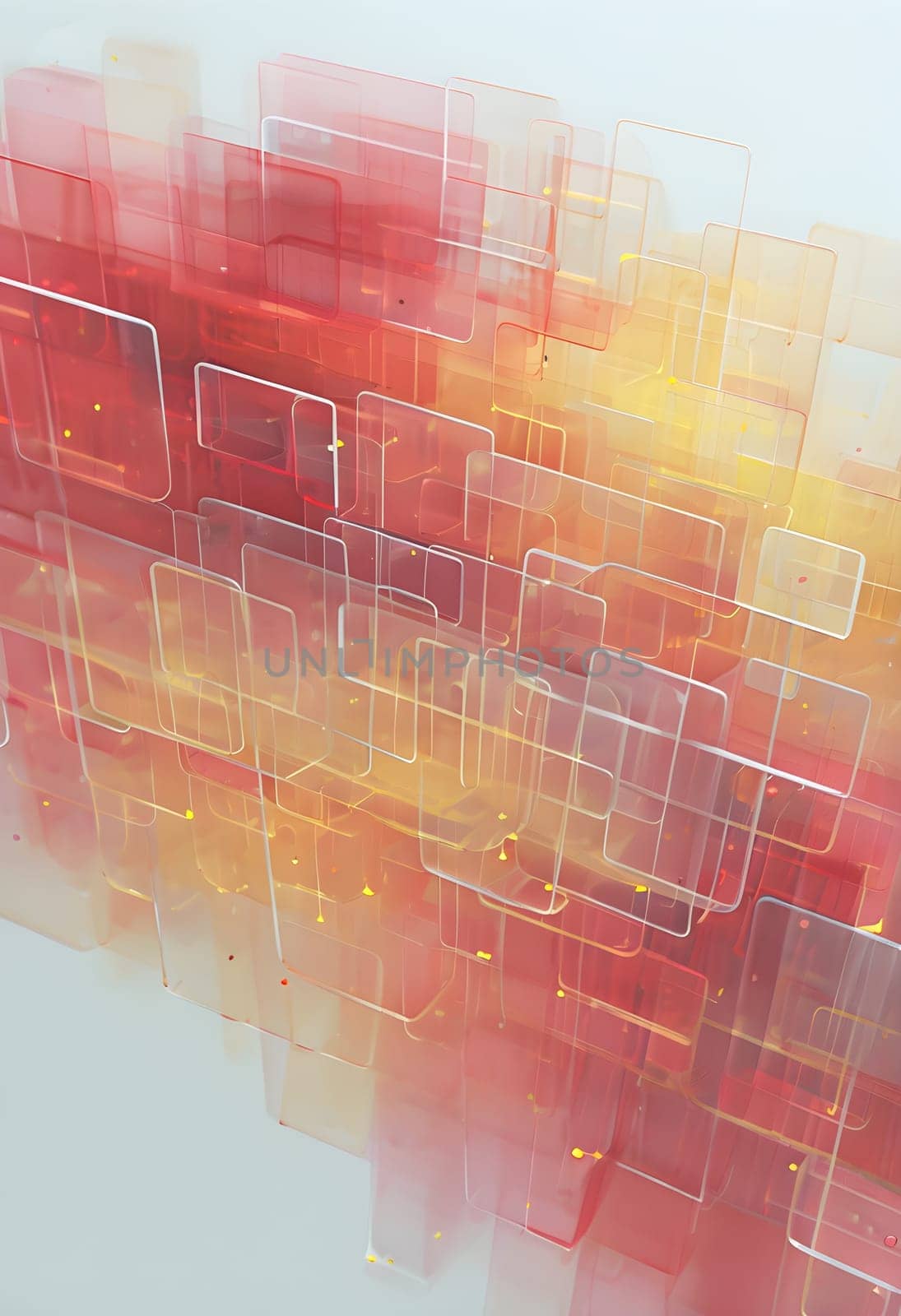 layers of translucent squares moving in a synchronized flow, resembling dynamic data visualization, AI generated