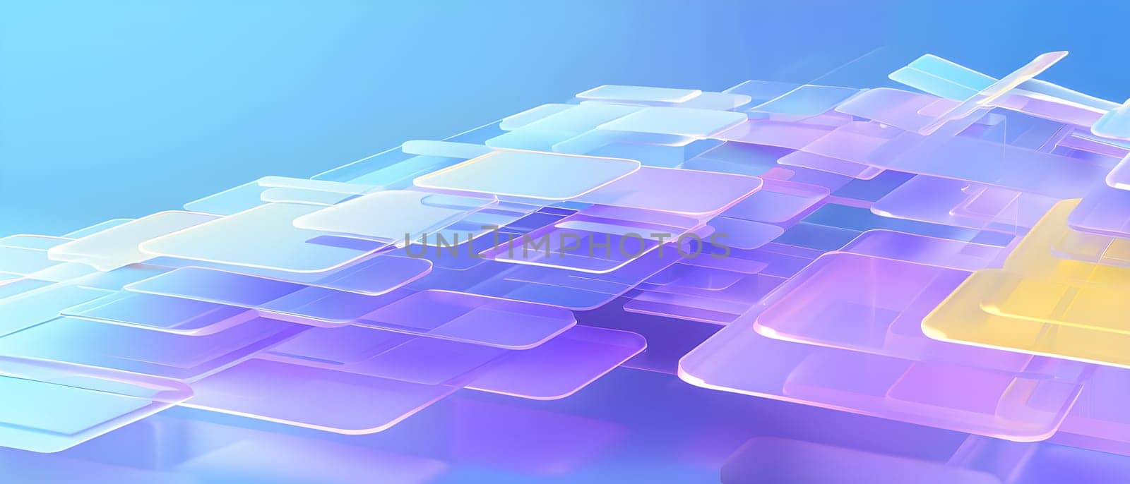 layers of translucent squares moving in a synchronized flow, resembling dynamic data visualization, AI generated