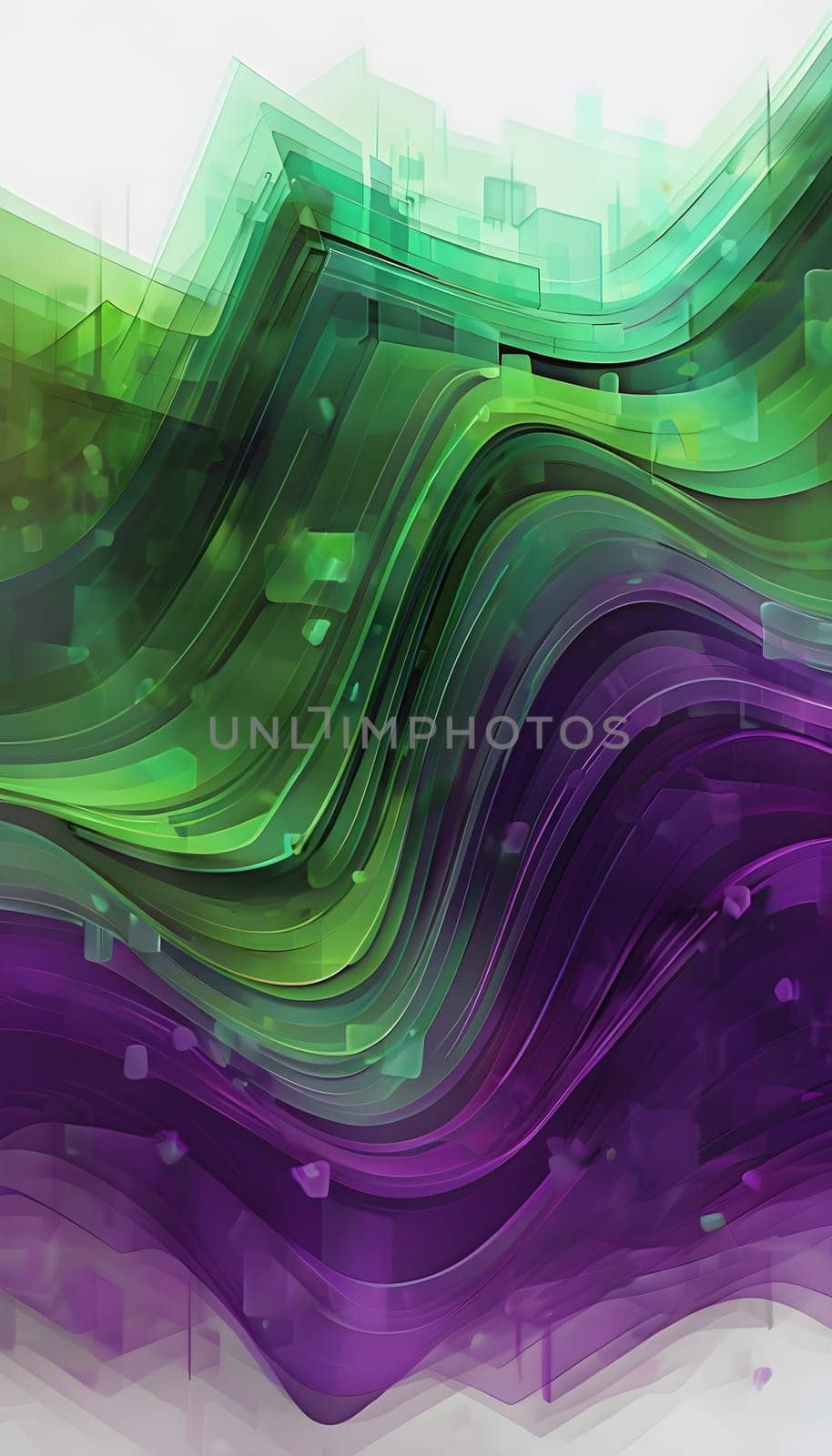 layers of translucent squares moving in a synchronized flow, resembling dynamic data visualization, AI generated