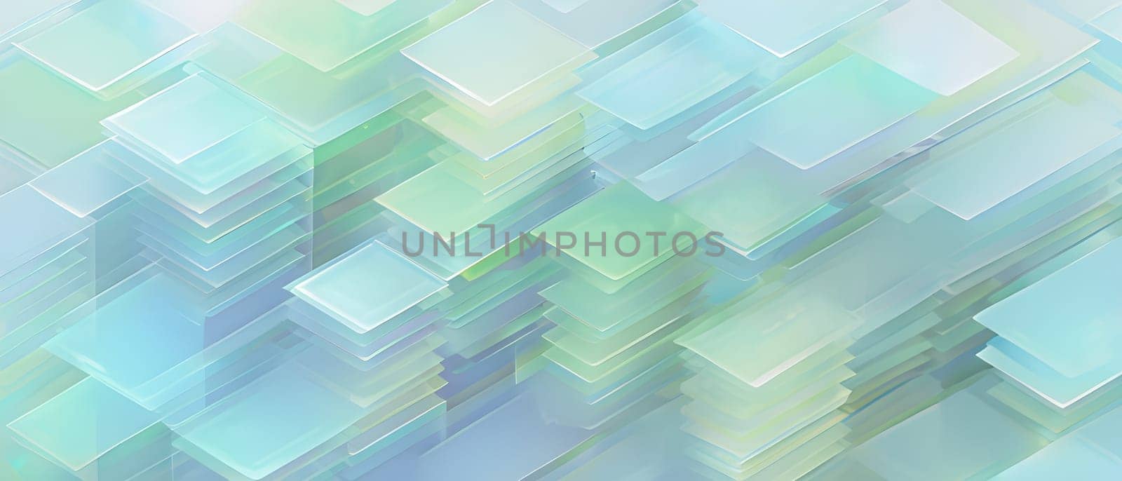 layers of translucent squares moving in a synchronized flow, resembling dynamic data visualization, AI generated