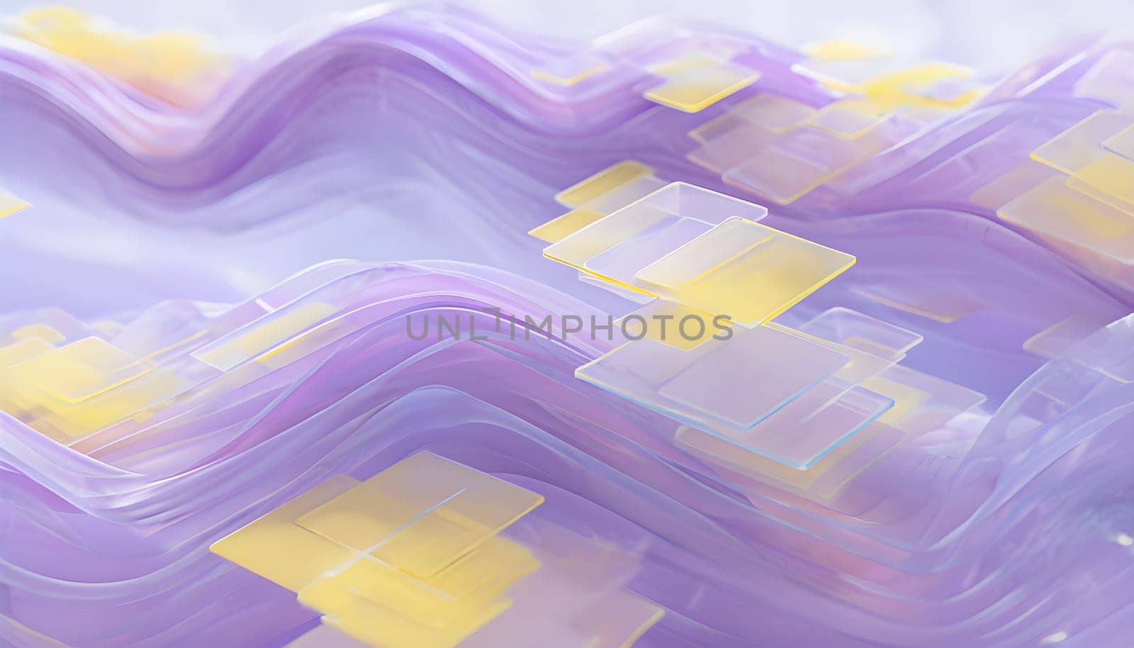 layers of translucent squares moving in a synchronized flow, resembling dynamic data visualization, AI generated