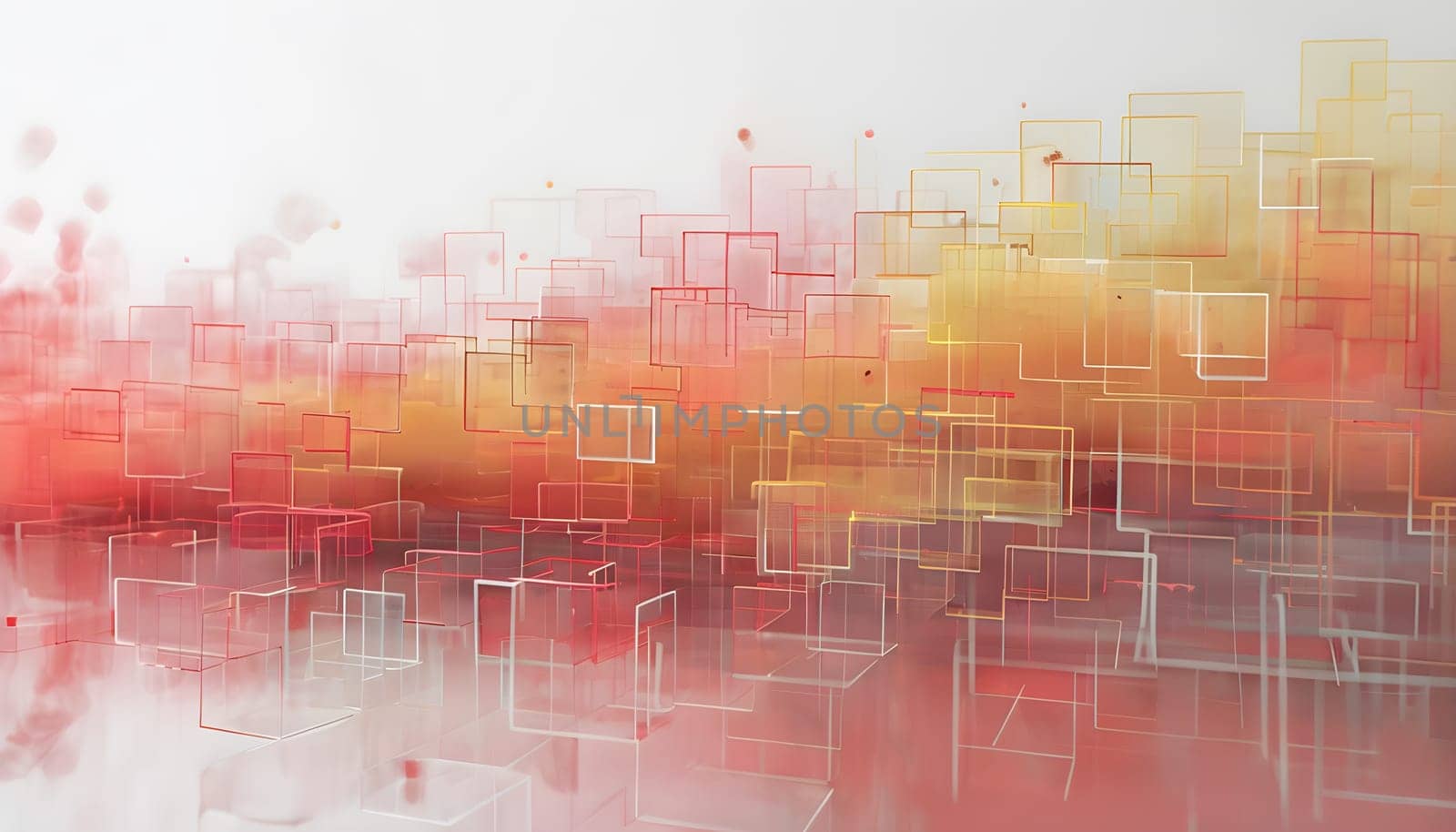 layers of translucent squares moving in a synchronized flow, resembling dynamic data visualization, AI generated