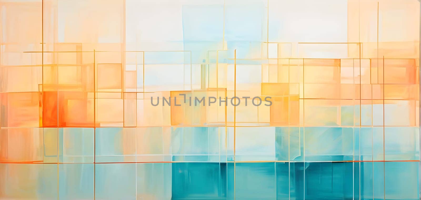 layers of translucent squares moving in a synchronized flow, resembling dynamic data visualization, AI generated