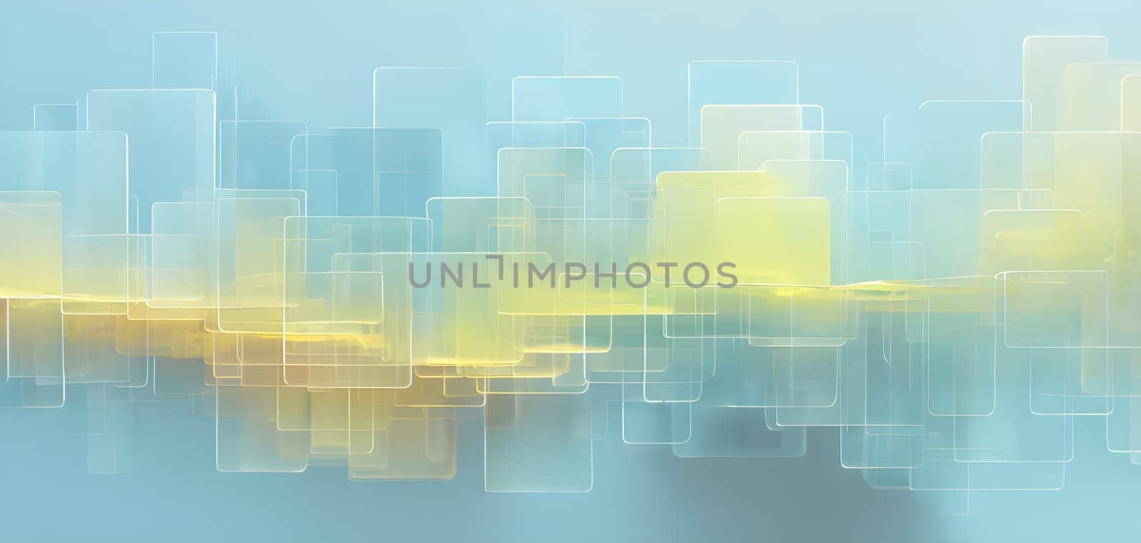 layers of translucent squares moving in a synchronized flow, resembling dynamic data visualization, AI generated