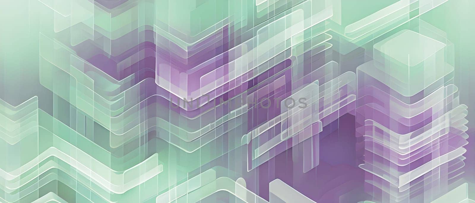 layers of translucent squares moving in a synchronized flow, resembling dynamic data visualization, AI generated