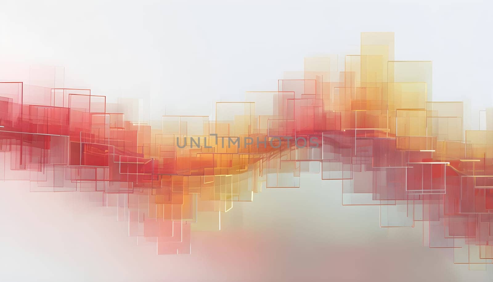 layers of translucent squares moving in a synchronized flow, resembling dynamic data visualization, AI generated