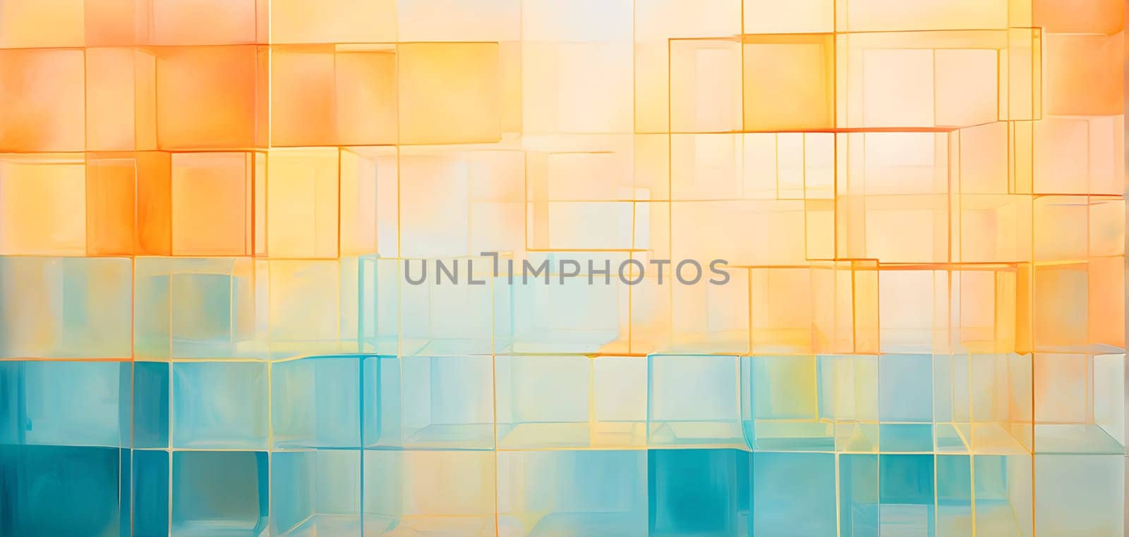 layers of translucent squares moving in a synchronized flow, resembling dynamic data visualization, AI generated
