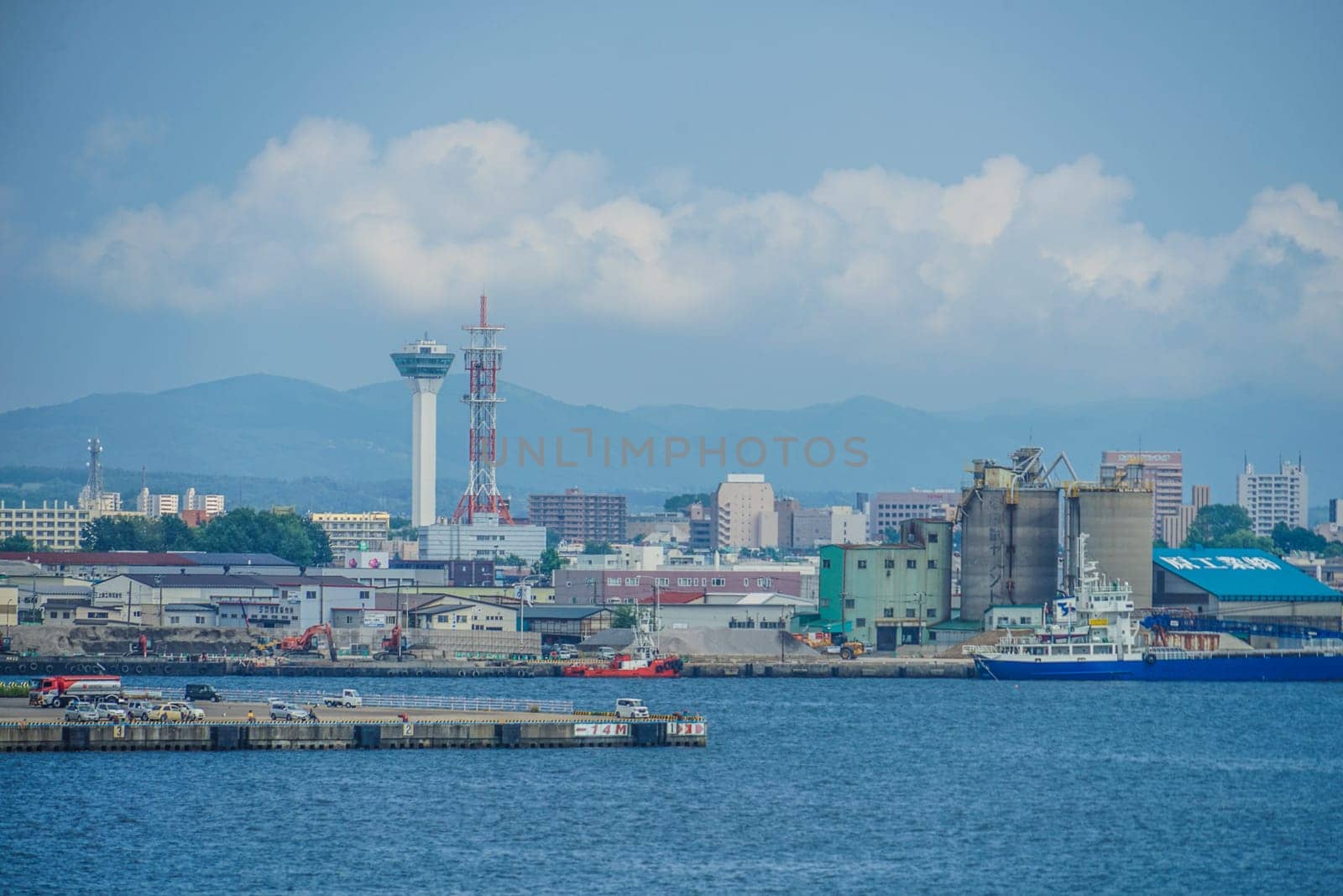 View of Tsugaru Strait. Shooting Location: Hakodate City, Hokkaido