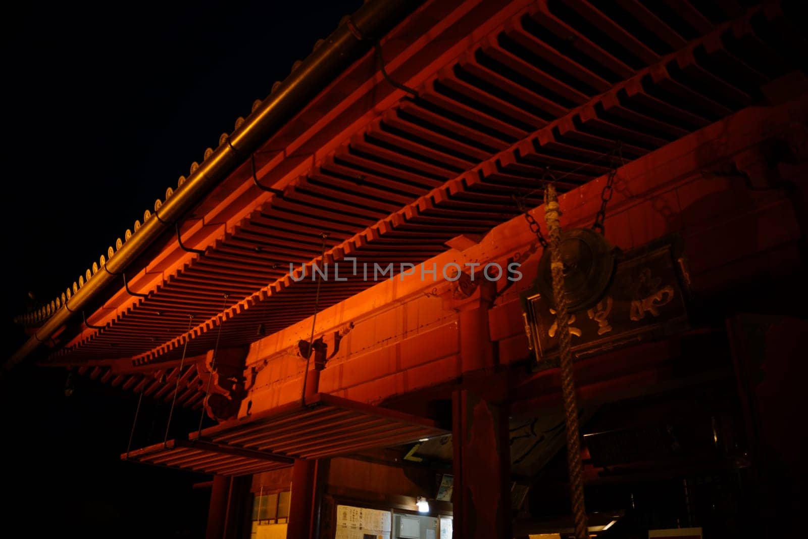 red illuminated gate. Shooting Location: Taito Ward, Tokyo