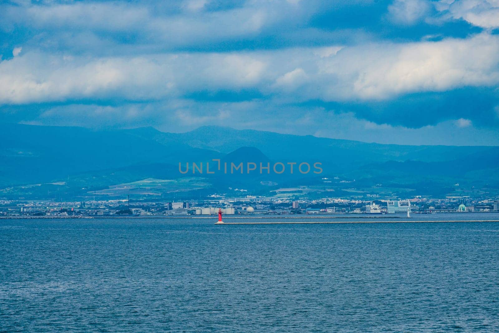 View of Tsugaru Strait. Shooting Location: Hakodate City, Hokkaido