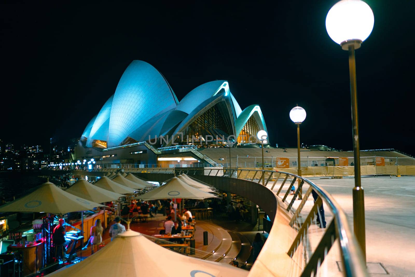 Opera house view at night. Shooting Location: sydney, australia