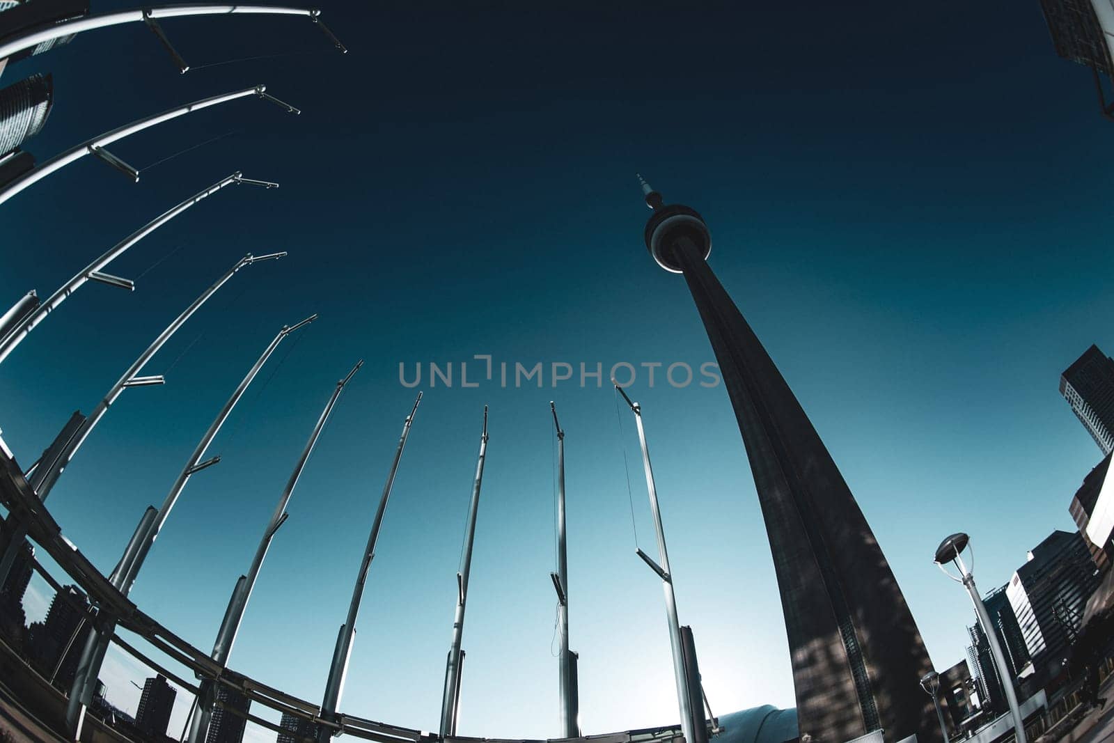 High-rise towers and modern buildings. Shooting Location: Toronto