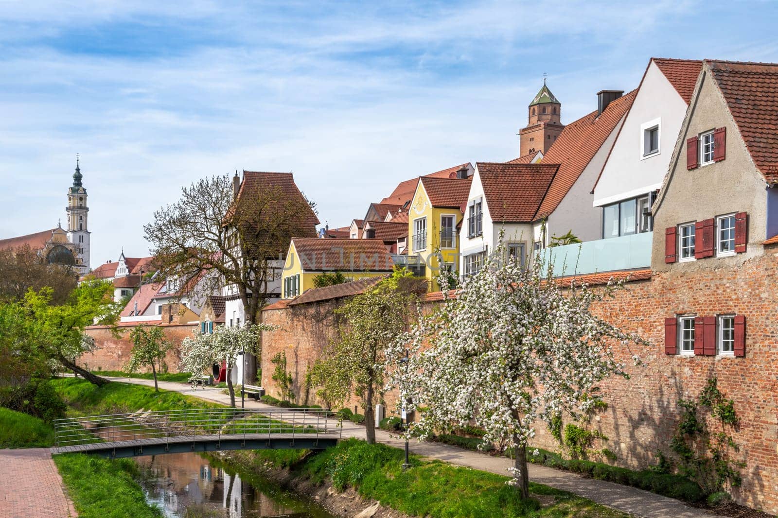 Cityscape of Donauwörth at he river Wörnitz