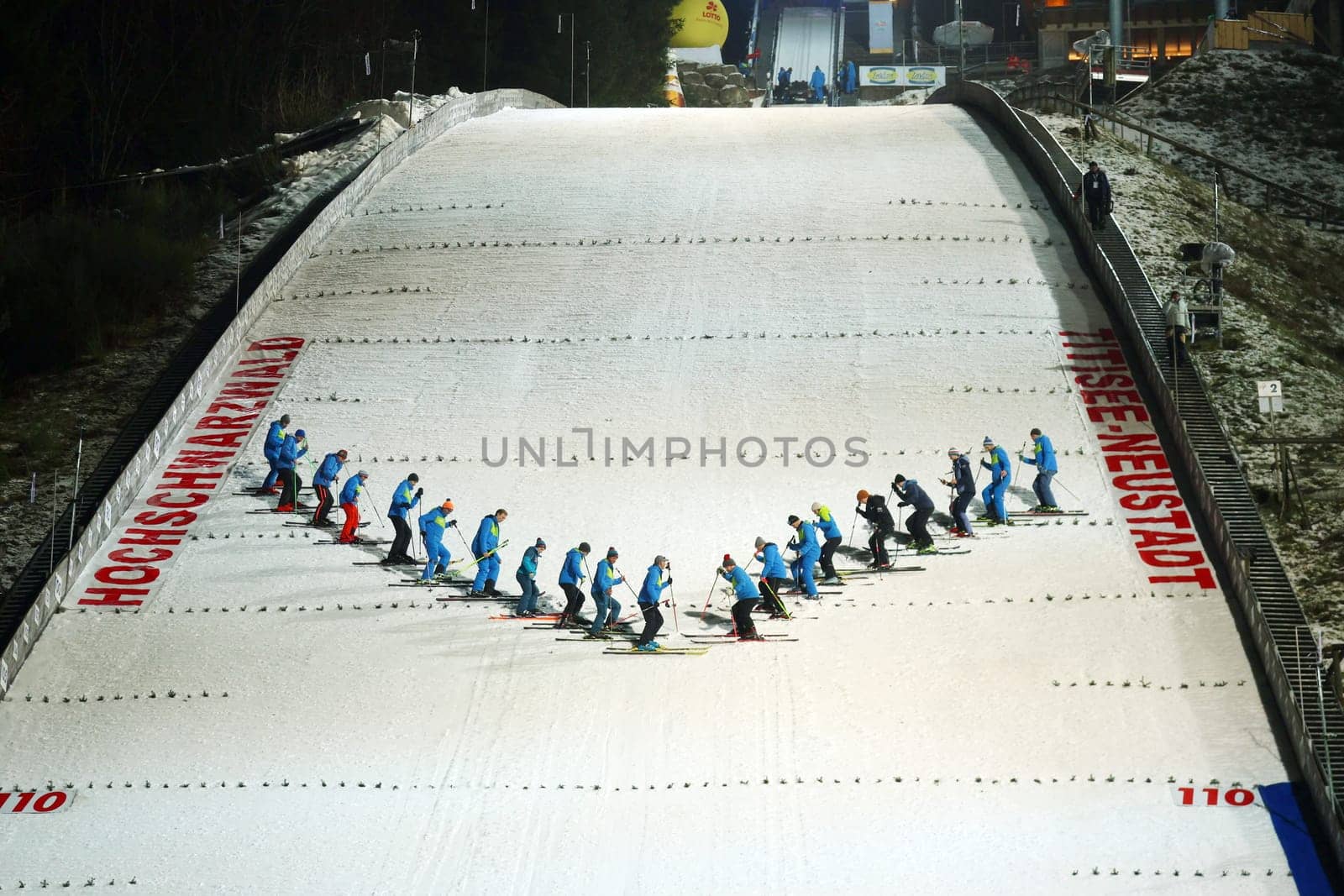 After the competition is before the competition. After the first competition,the pedal squad is already back in action and prepares the hill for the second competition at the FIS Ski Jumping World Cup Individual Men in Neustadt