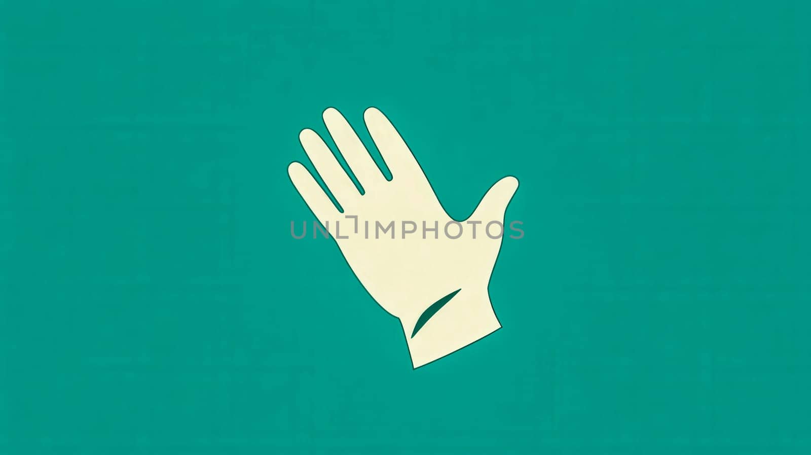 Stylized work glove icon positioned against a vibrant green background, symbolizing safety, protection, and essential workplace precautions for various industries and tasks