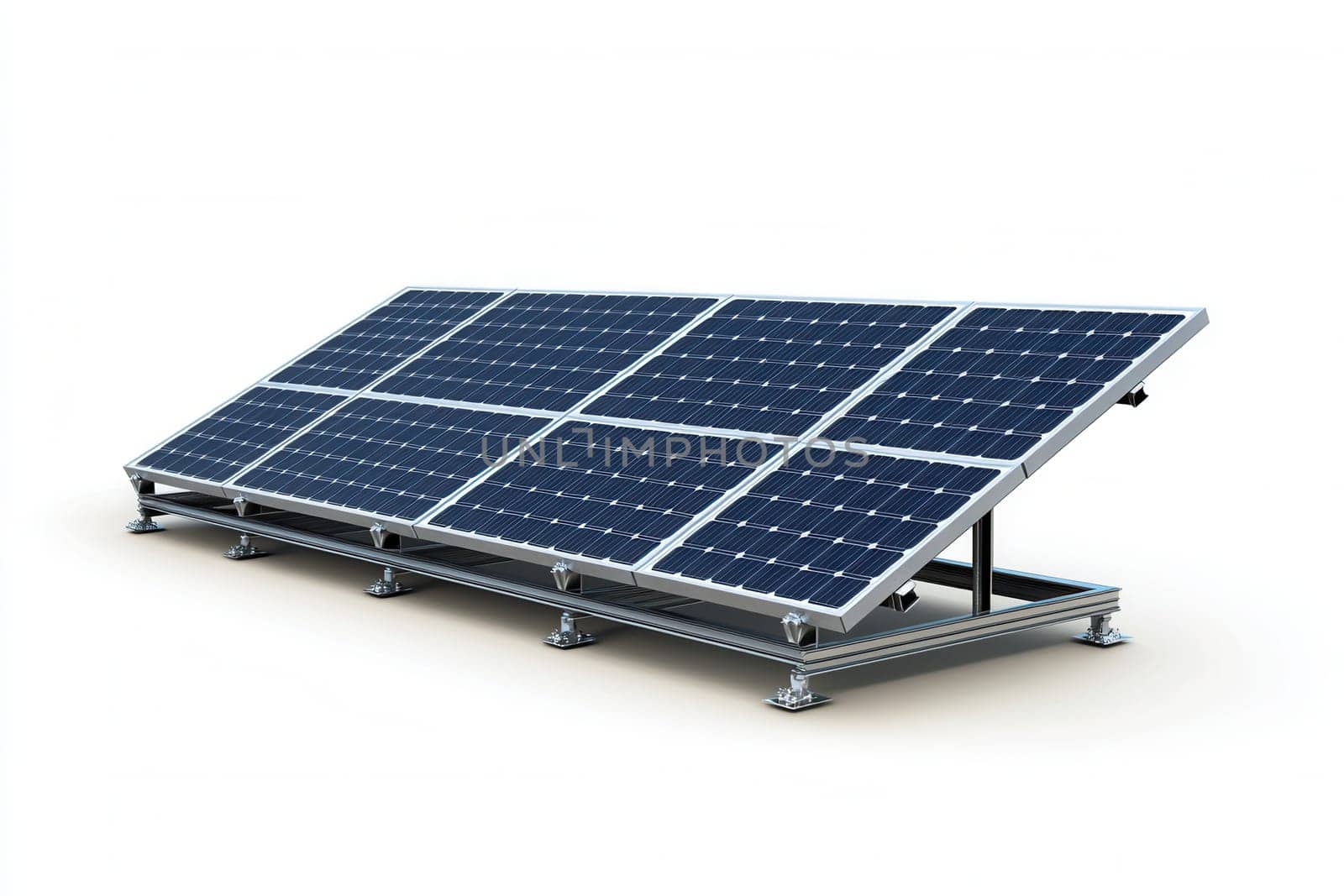 Solar panel system capturing sunlight, generating sustainable and renewable energy, promoting clean power solutions