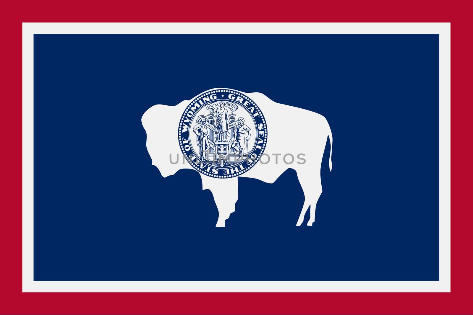 A Wyoming State Flag background illustration