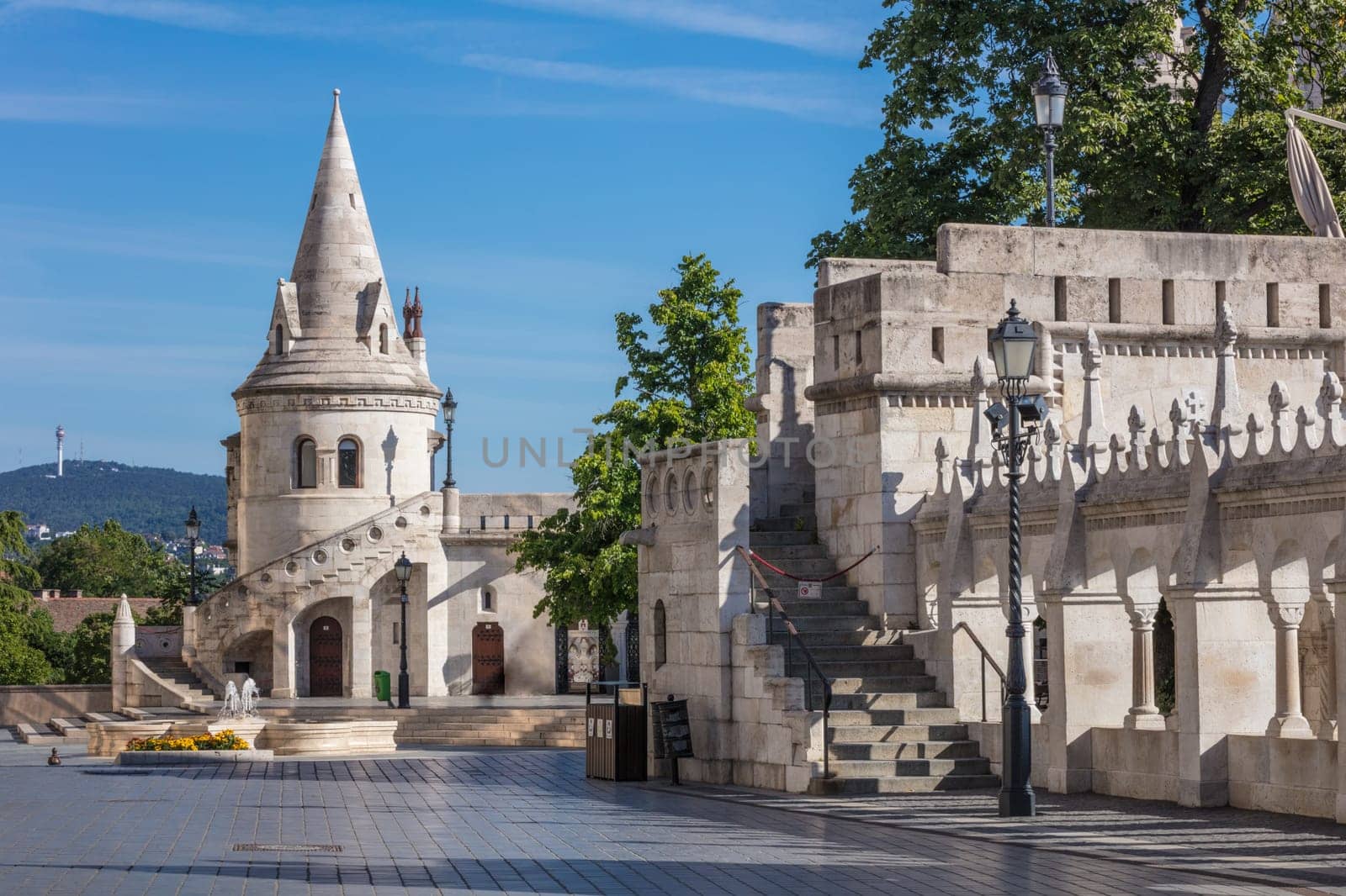 The historic Fisherman's Bastion in Budapest Hungary