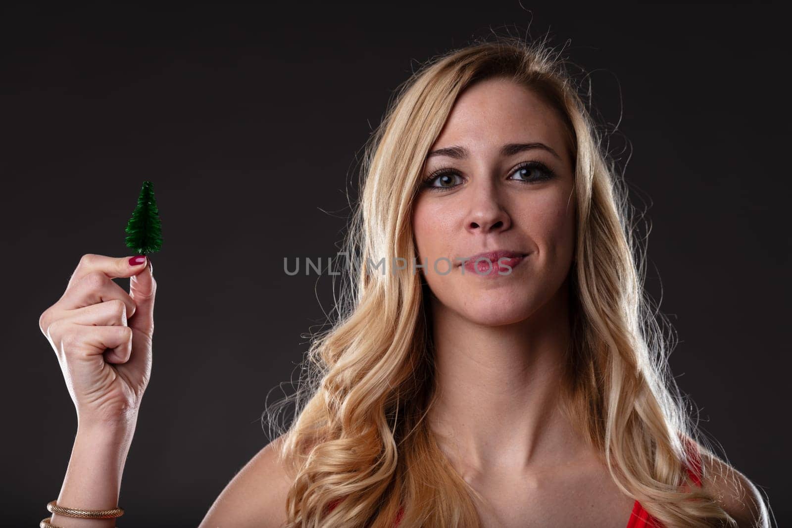 'Loving a small pine, a woman signifies her commitment to ecology, vegetation love, and sustainability. It's primary for her survival  black background