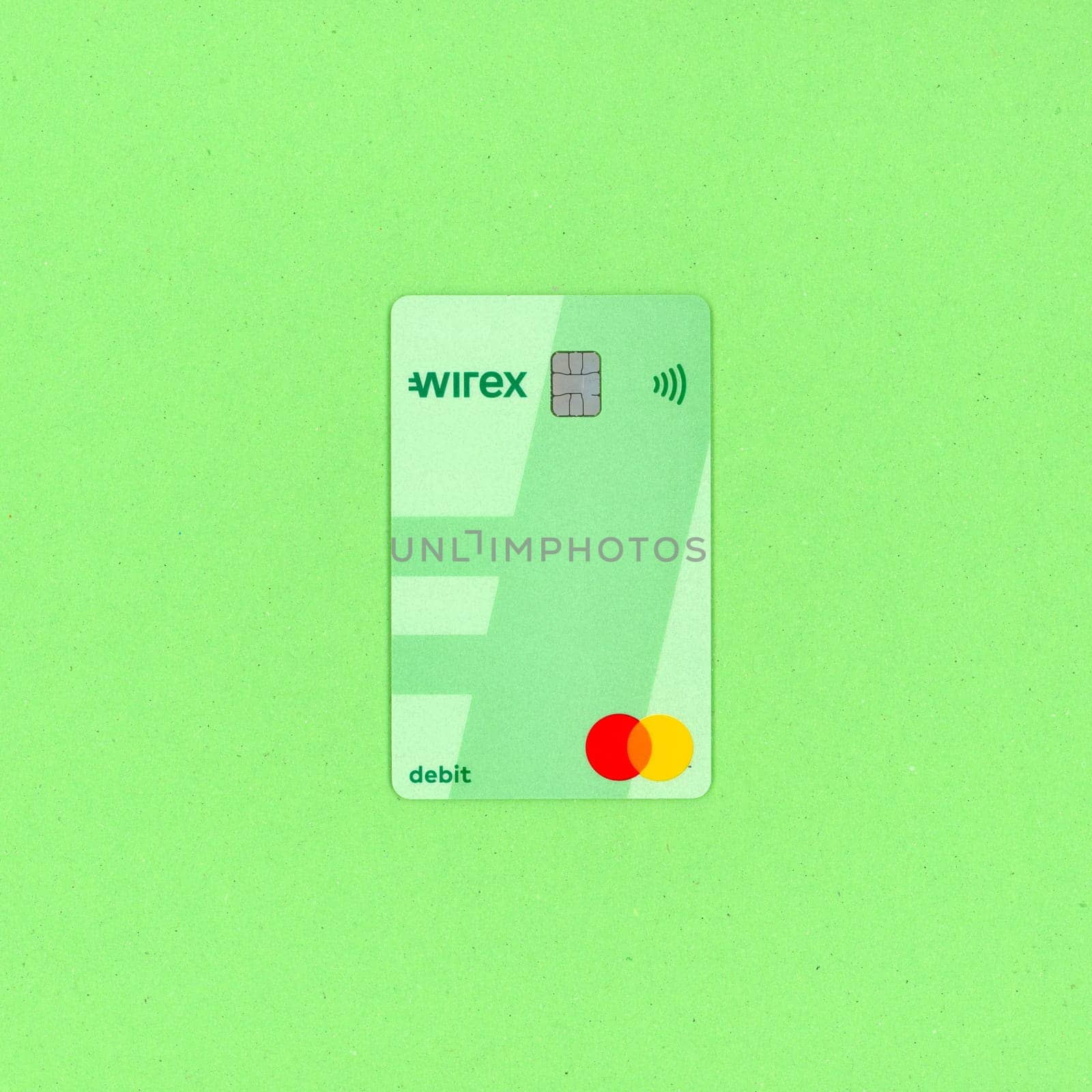 LONDON, UK - NOVEMBER 10, 2024: Wirex prepaid debit card
