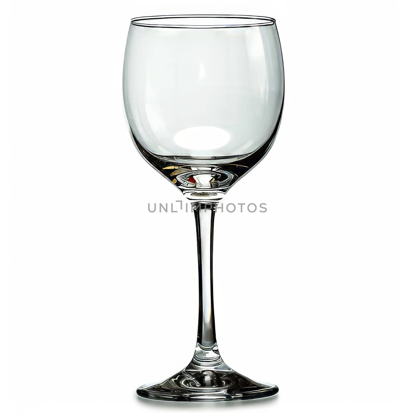 A clear, elegant glass with a long stem is positioned on a wooden table. It waits to be filled with a refreshing beverage during a social gathering or dinner.