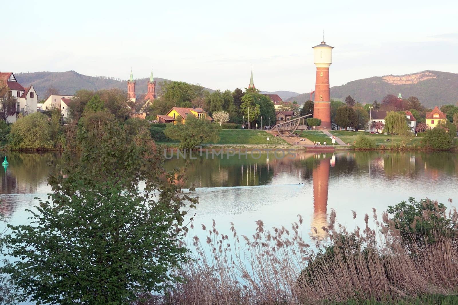 Neckar mit Ladenburg