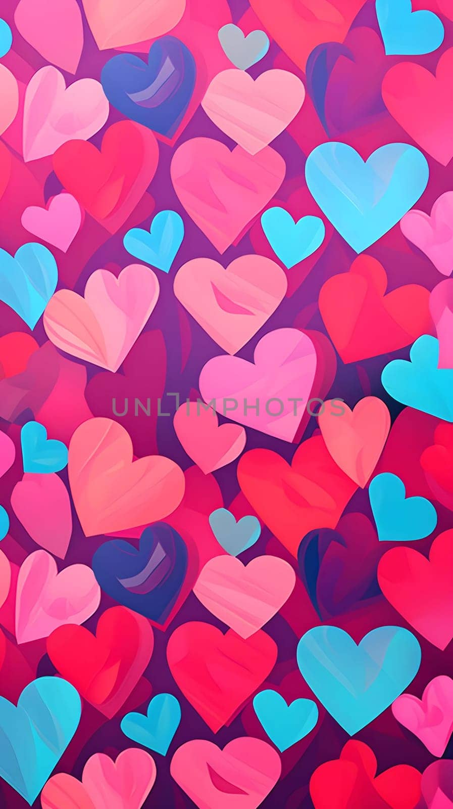 A vibrant background filled with many colorful hearts. Perfect for Valentine's Day or any romantic occasion.
