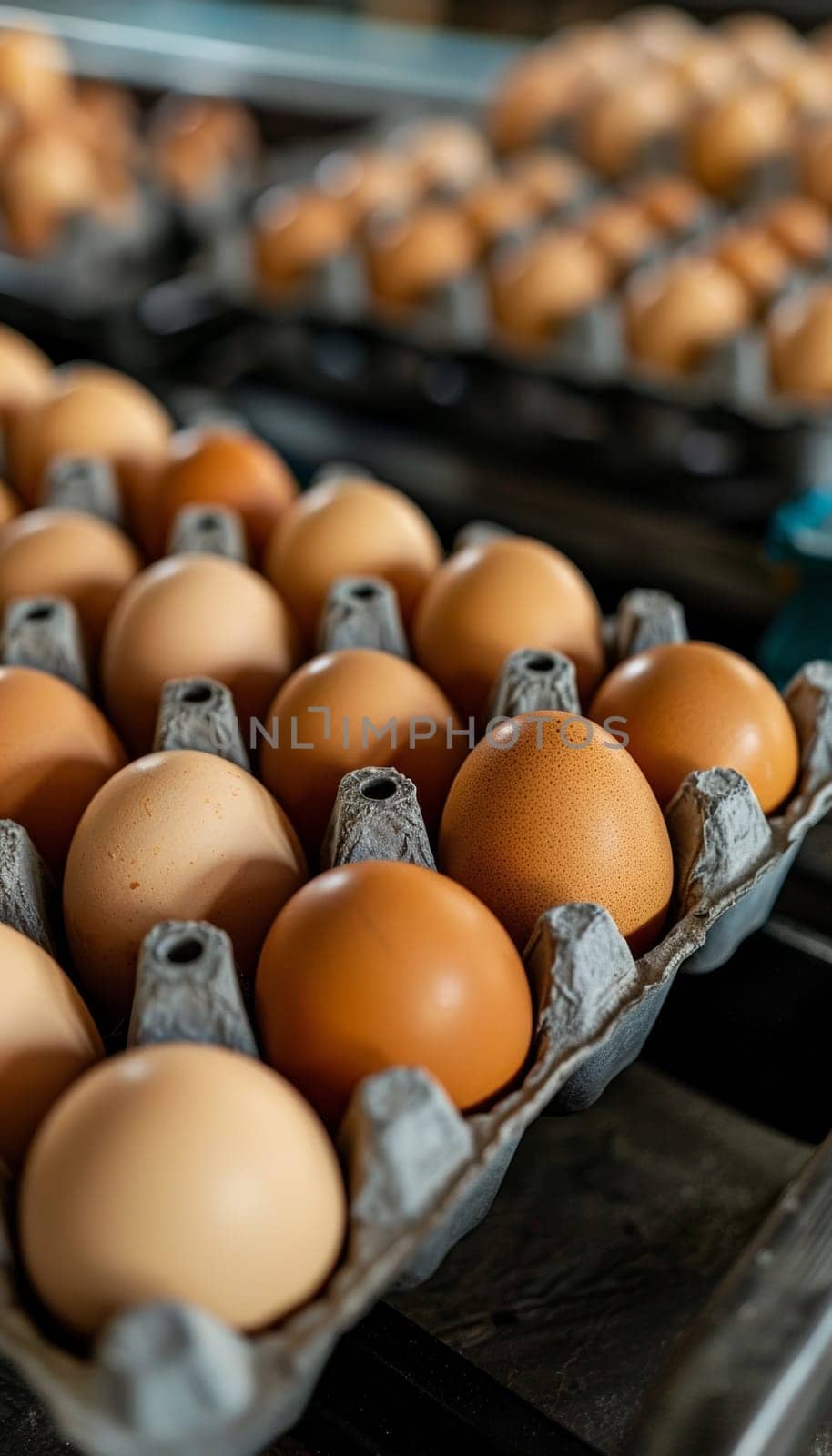 Freshly gathered eggs nestled in a rustic wooden crate, exuding a sense of homemade and natural goodness
