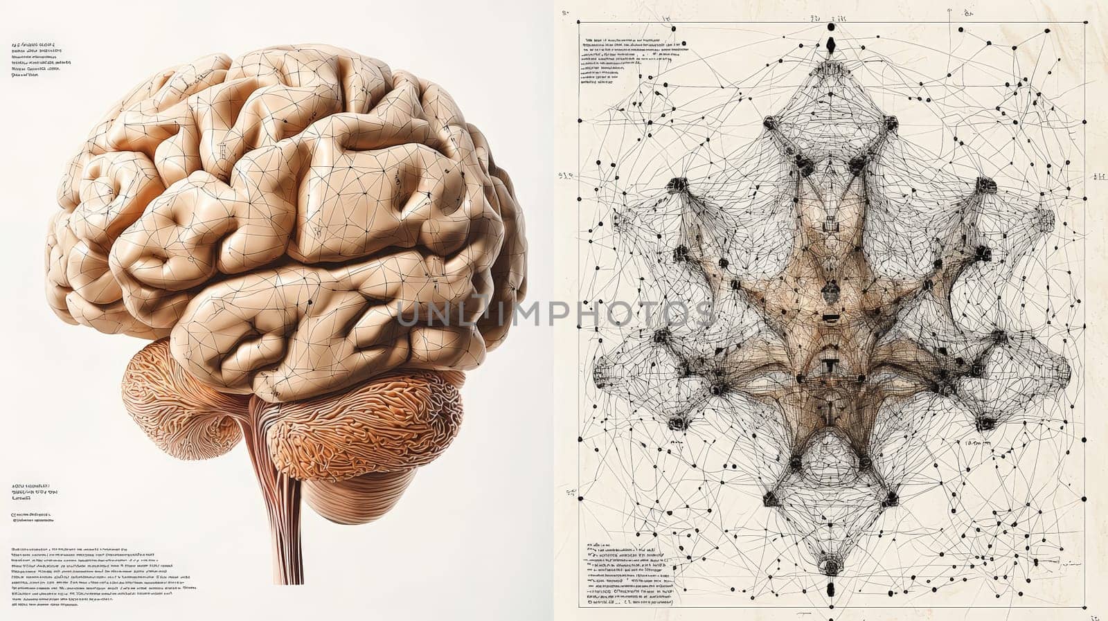A precise, anatomically accurate illustration of the human brain highlighting neural activity in the inferior frontal gyrus on the left side, paired with a schematic representation of a transformer-based neural network on the right. Flowing lines or geometric patterns connect both sides, symbolizing shared processing similarities between neuroscience and artificial intelligence. The clean, modern design maintains fidelity to scientific structures with minimal text for clarity.