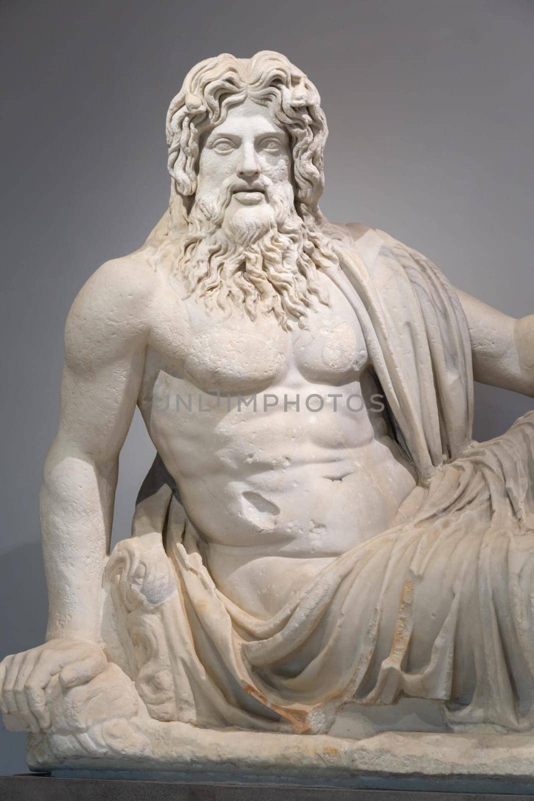 Rome, Vatican City - 22 August 2023. Vatican Museums, Statue of Oceanus