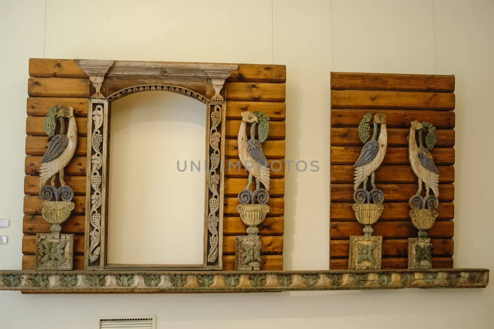 Carving on wood on cash and cantikas. Ancient Russian creativity. Museum of Russian Culture.