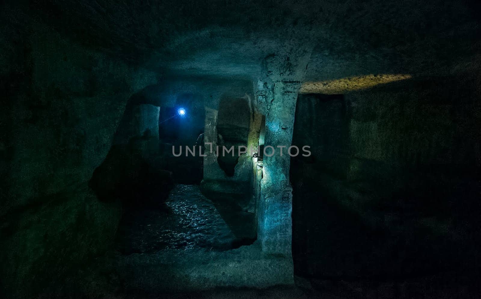 a Ancient caves in the Crimean mountains.