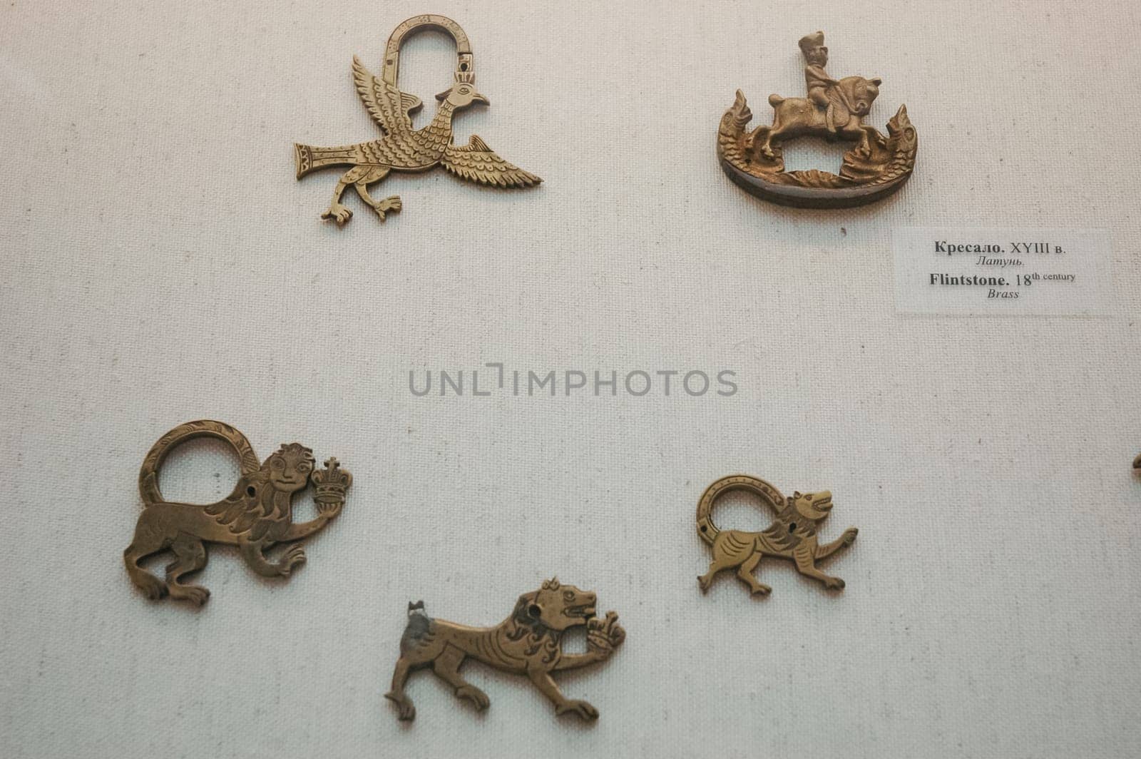 Moscow, Russia - May 24, 2019: Figures of animals and fairy-tale characters in the museum of Russian culture.