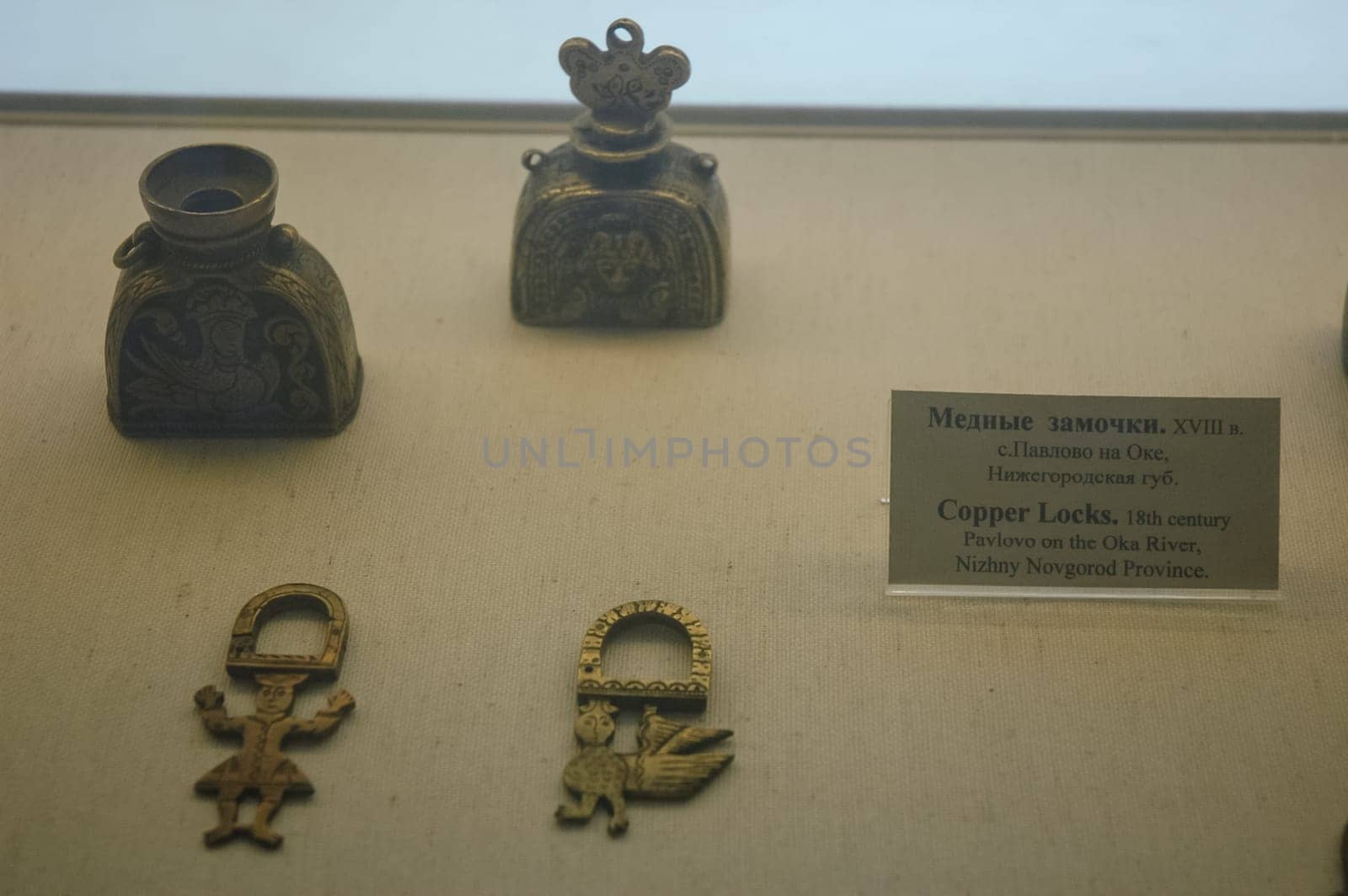 Moscow, Russia - May 24, 2019: Figures of animals and fairy-tale characters in the museum of Russian culture.
