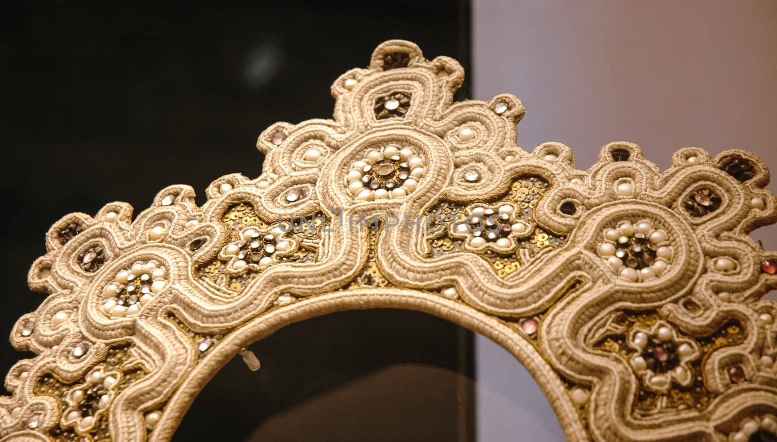 Kokoshnik, Element of the Russian national costume of women. Russian national clothing.
